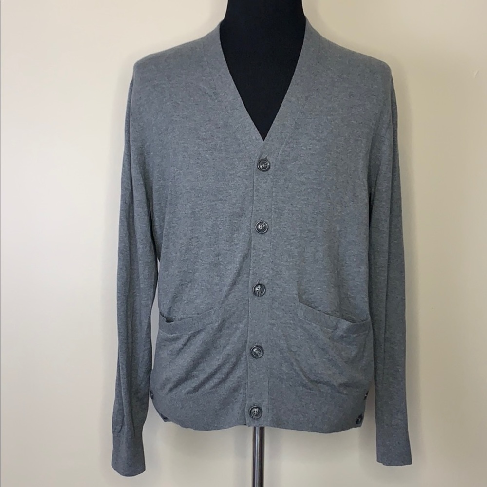 CROSBY & HOWARD Grey Button Cardigan L